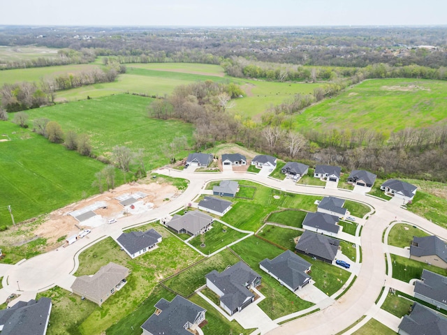 bird's eye view featuring a residential view