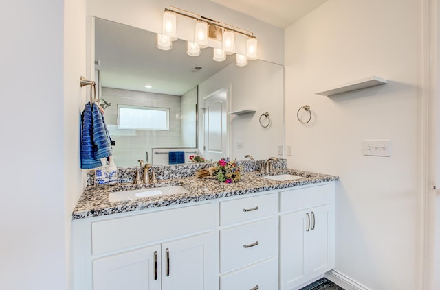 6575 Gateway Arch Way, Ashland, MO 65010 - full bathroom featuring a stall shower and double vanity