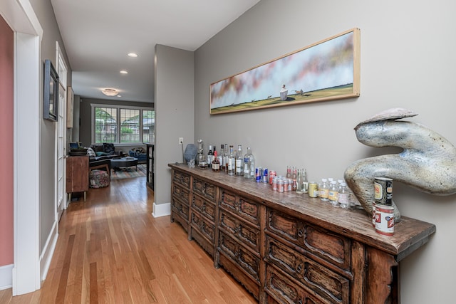 403 Westmount Ave, Columbia, MO 65203 - hallway with light wood-style flooring, recessed lighting, and baseboards