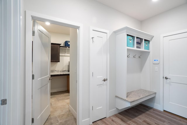 mudroom with baseboards