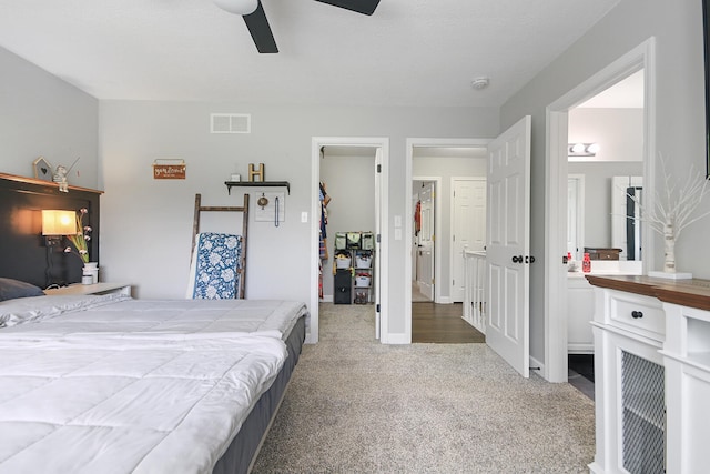 7751 W Old Barclay Creek Ln, Columbia, MO 65202 - bedroom with carpet floors, ceiling fan, and baseboards