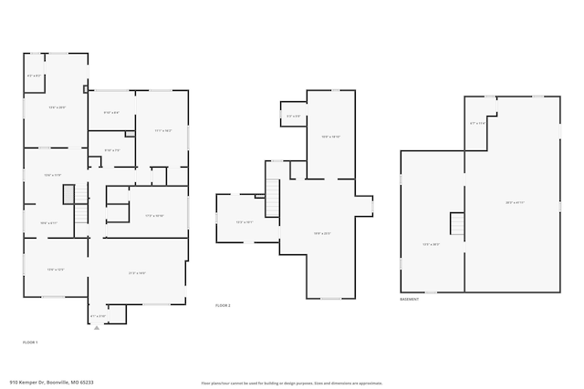 910 Kemper St, Boonville, MO 65233 - room layout