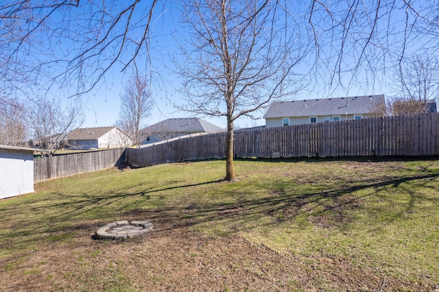 5650 N Autumn Dr, Columbia, MO 65202 - view of yard with a fenced backyard