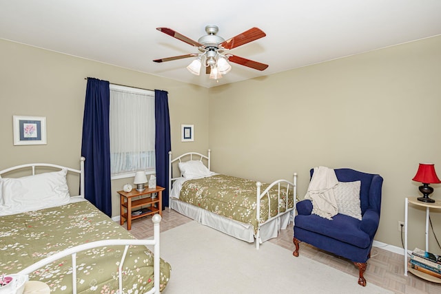 3005 Meghann Dr, Columbia, MO 65203 - bedroom with baseboards and ceiling fan