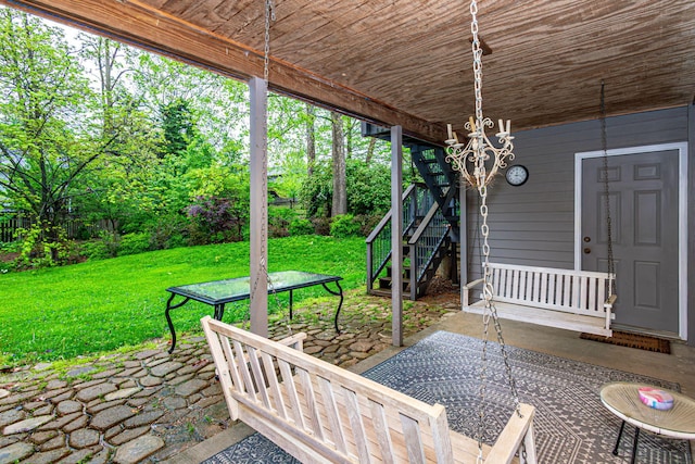 3005 Meghann Dr, Columbia, MO 65203 - view of patio / terrace with stairs