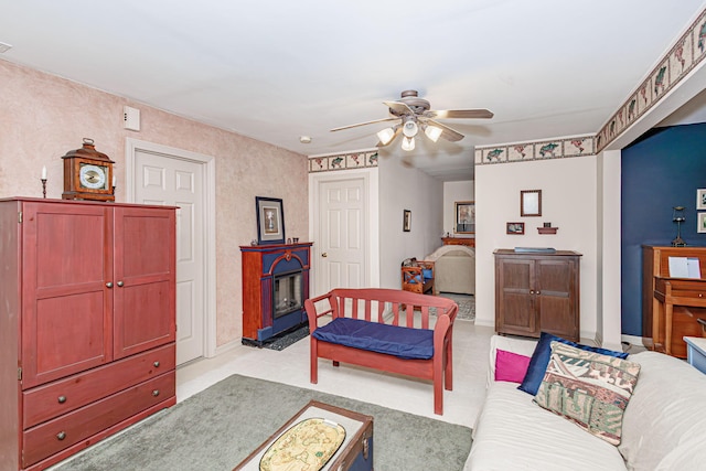 3005 Meghann Dr, Columbia, MO 65203 - living area with baseboards and ceiling fan