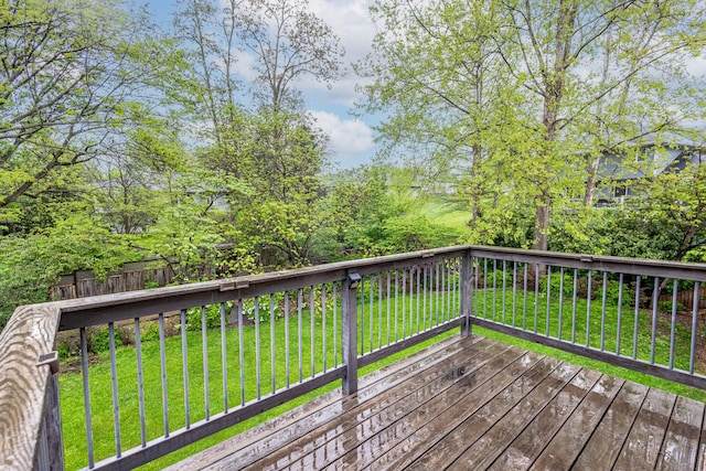 3005 Meghann Dr, Columbia, MO 65203 - deck with a fenced backyard and a yard