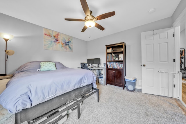 5803 Misty Springs Way, Columbia, MO 65202 - bedroom featuring a ceiling fan and carpet