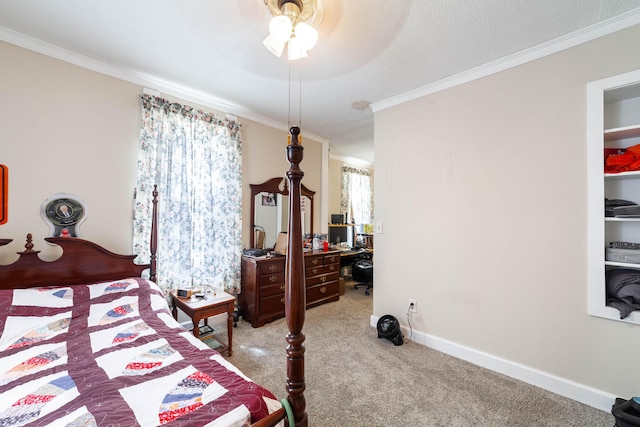 207 Lucky St, Fayette, MO 65248 - carpeted bedroom with baseboards and crown molding