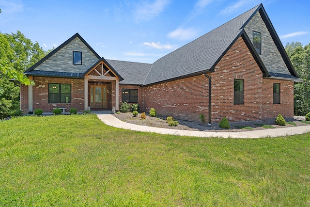 4520 County Road 1245, Moberly, MO 65270 - craftsman house with a front lawn and brick siding