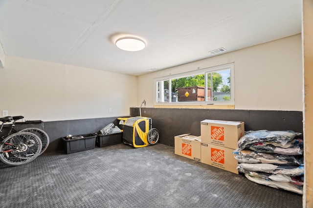 misc room featuring carpet floors