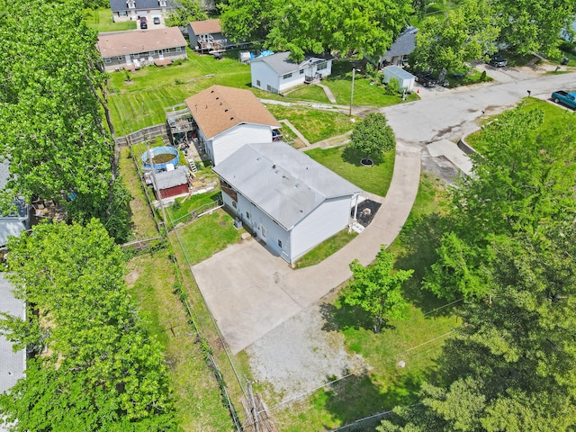 aerial perspective of suburban area