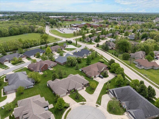 bird's eye view featuring a residential view
