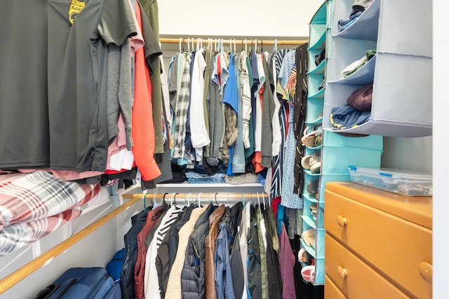 view of walk in closet