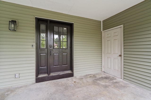 view of doorway to property