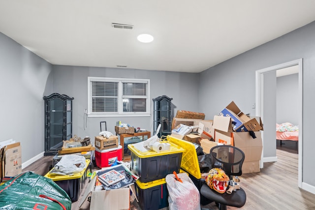 view of storage area
