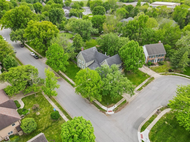 aerial view of residential area