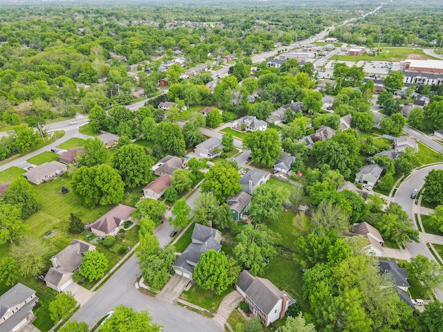 aerial perspective of suburban area
