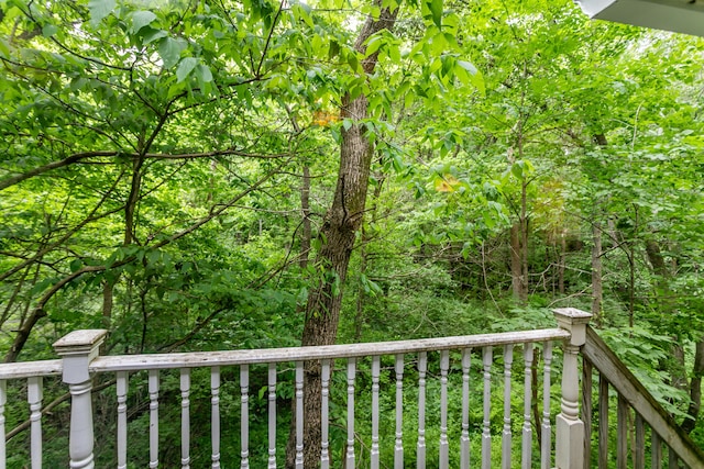 2105 Oak Point Ct, Columbia, MO 65203 - wooden deck with a forest view