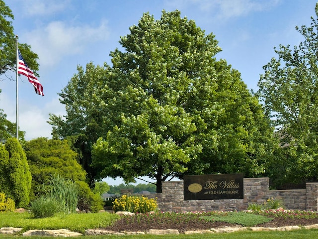 view of community sign