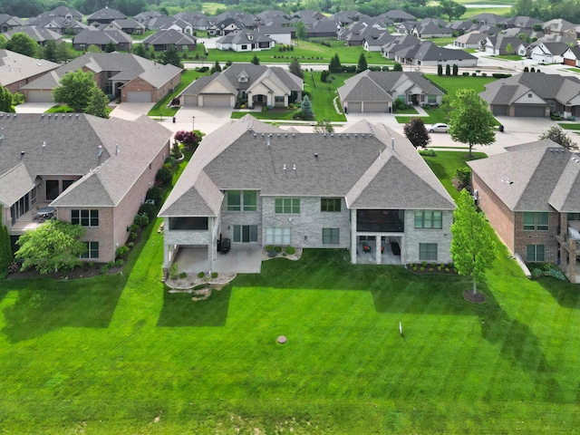 aerial perspective of suburban area