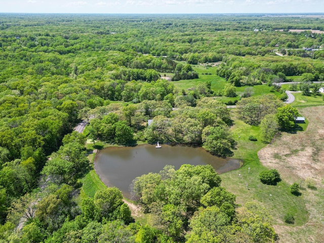 10155 E Union Church Rd, Centralia, MO 65240 - drone / aerial view of a heavily wooded area and a large body of water