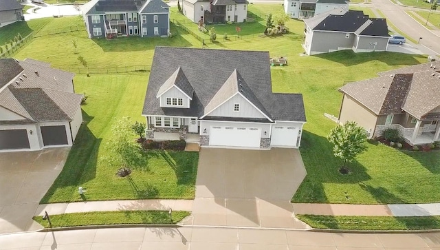 aerial perspective of suburban area