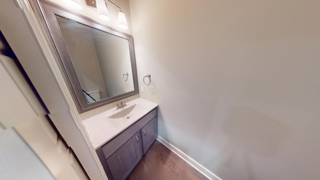 5492 Diversey Rdg, Columbia, MO 65203 - half bath with wood finished floors and vanity