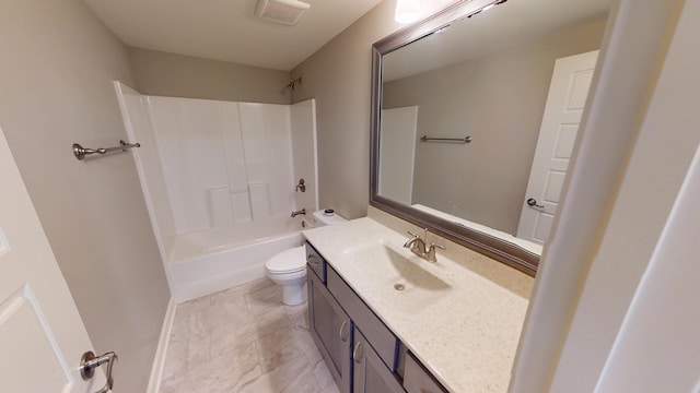 5492 Diversey Rdg, Columbia, MO 65203 - full bath featuring vanity, shower / tub combination, and marble finish floors