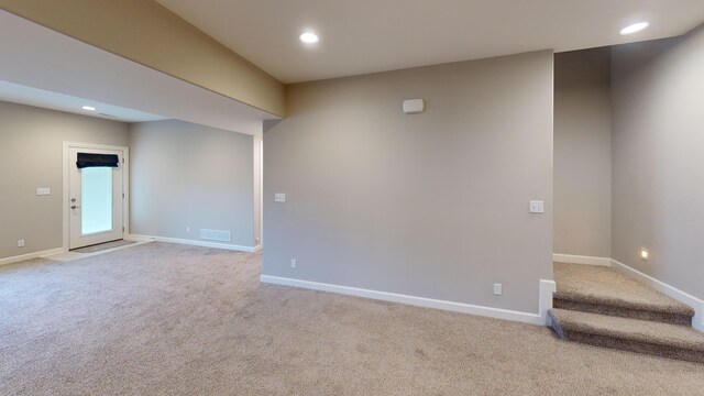 5492 Diversey Rdg, Columbia, MO 65203 - carpeted spare room with baseboards and recessed lighting