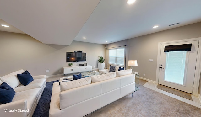 5492 Diversey Rdg, Columbia, MO 65203 - living room featuring recessed lighting and light carpet