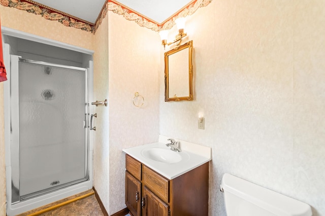 4 Halley Ct, Fulton, MO 65251 - full bathroom with a stall shower, vanity, and toilet