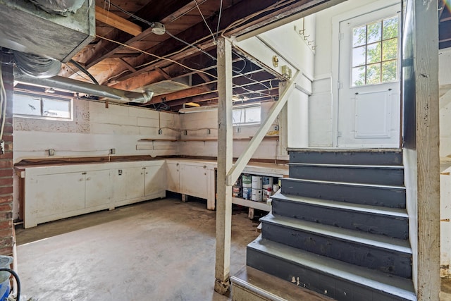 below grade area with healthy amount of natural light