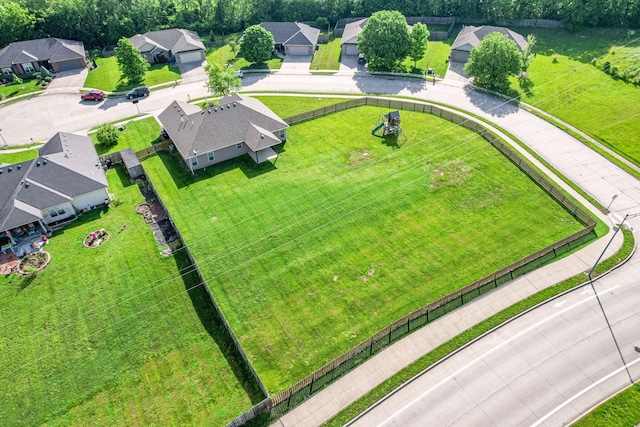 aerial view of residential area