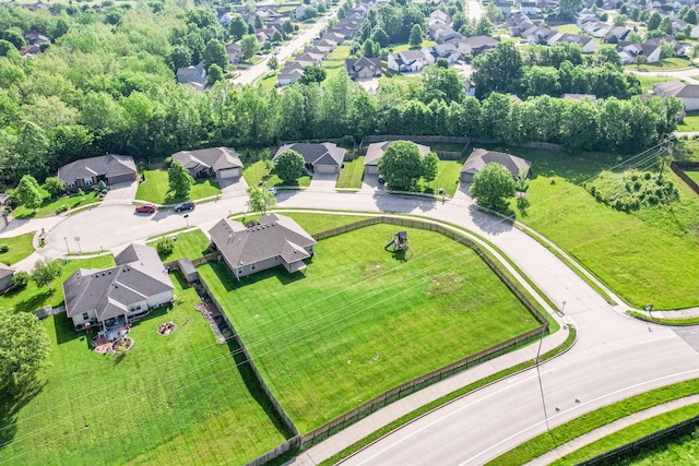 aerial view of residential area