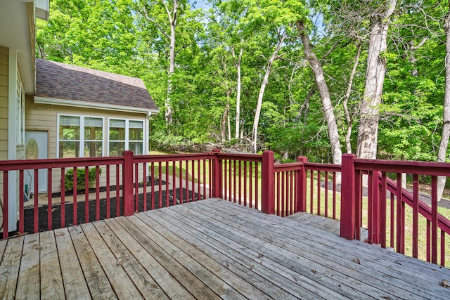 view of wooden terrace