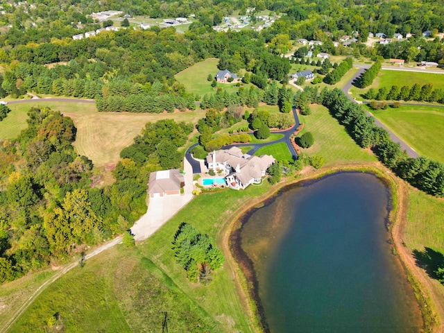 aerial view of a large body of water