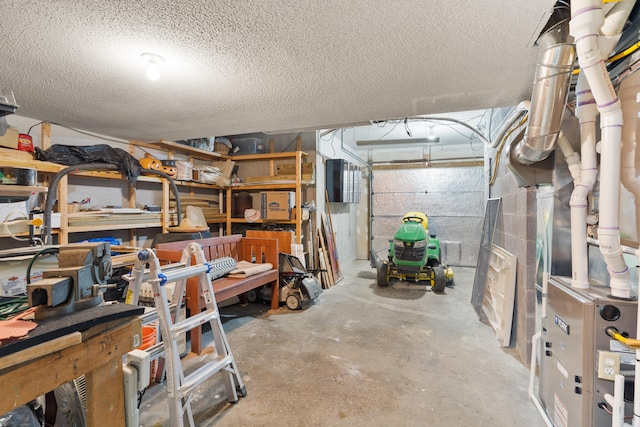 4700 E Deer Noll Rd, Columbia, MO 65201 - below grade area featuring a textured ceiling