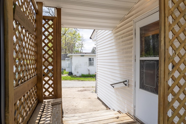 view of doorway to outside