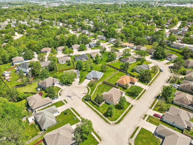 aerial view of residential area