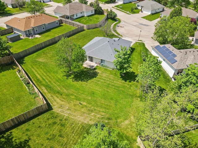 aerial view of residential area