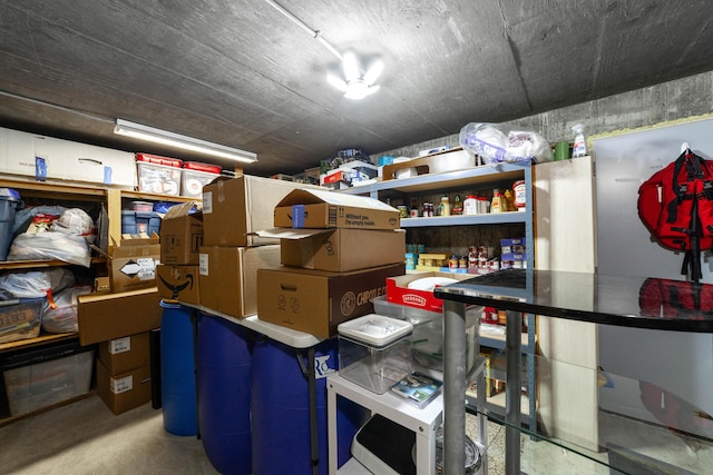 view of storage room