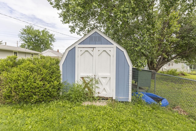 view of shed