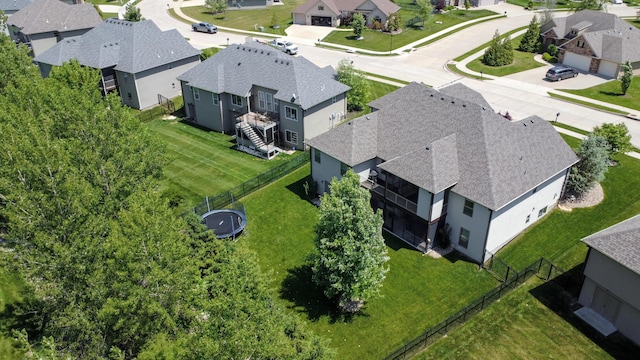 aerial view of residential area
