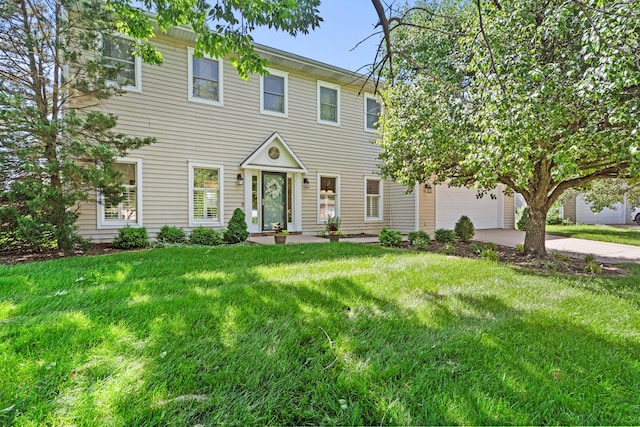3605 Scottson Way, Columbia, MO 65203 - colonial house with concrete driveway and a front yard