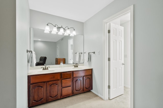 3605 Scottson Way, Columbia, MO 65203 - bathroom featuring double vanity and baseboards