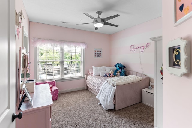4710 Winding Wood Ct, Columbia, MO 65203 - carpeted bedroom featuring ceiling fan and baseboards