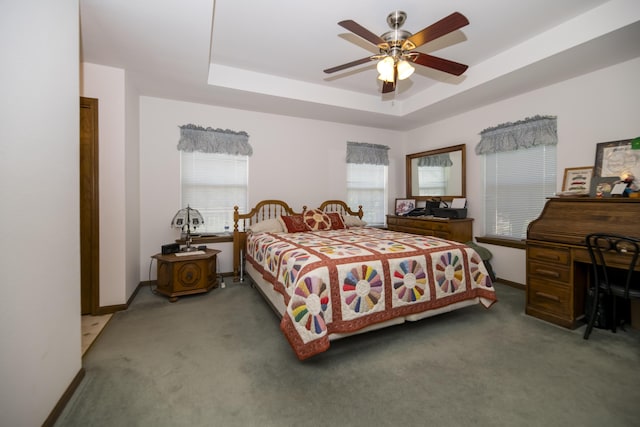 705 Redwood Dr, Ashland, MO 65010 - bedroom featuring carpet flooring, a raised ceiling, and baseboards