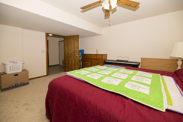 705 Redwood Dr, Ashland, MO 65010 - carpeted bedroom featuring ceiling fan