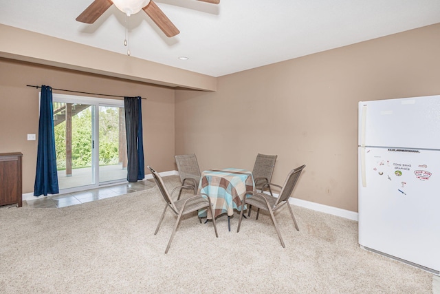 4105 Astoria Way, Columbia, MO 65203 - dining room featuring a ceiling fan and baseboards